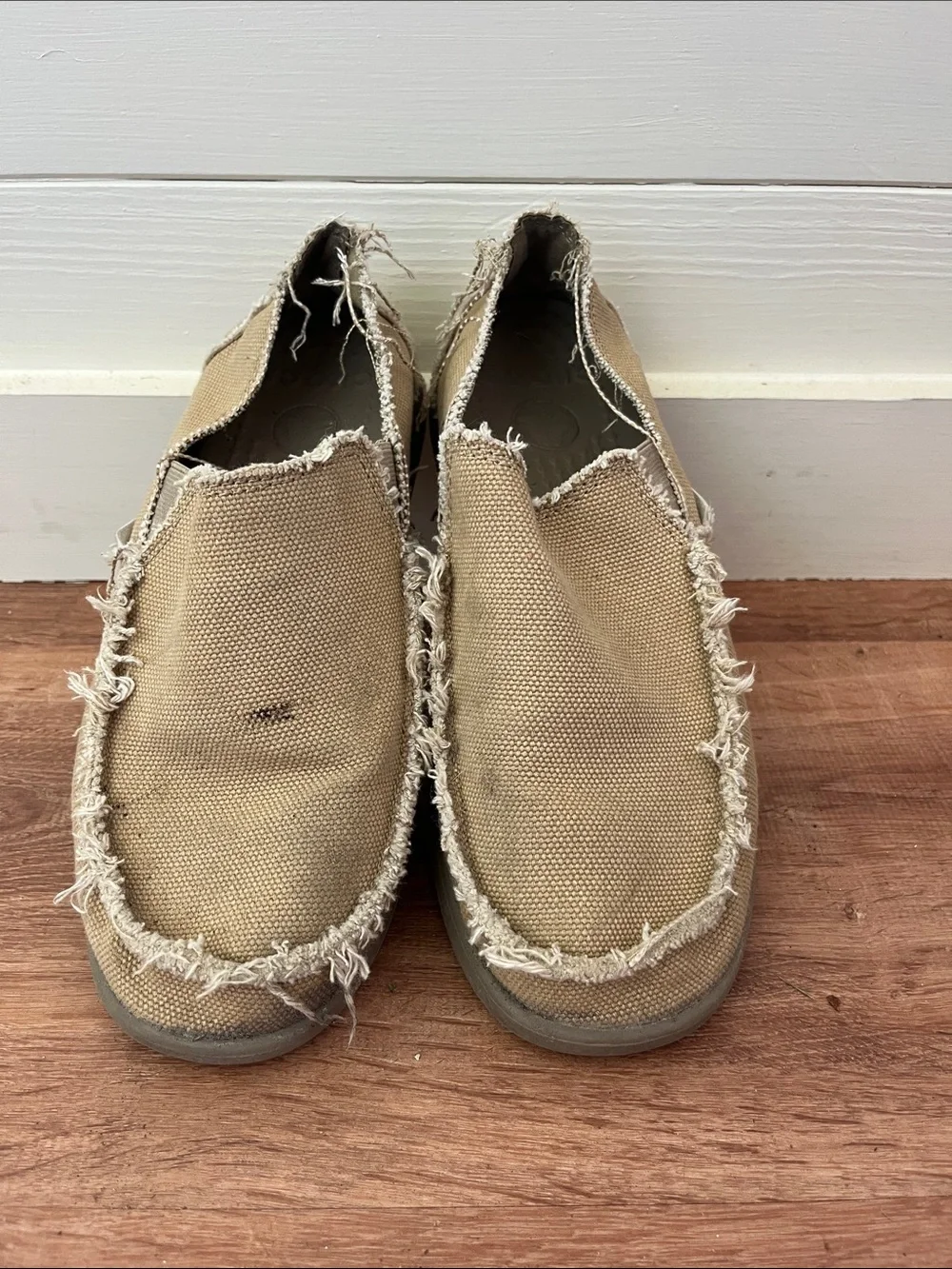 CROCS Kids Tan Slip-On Canvas Shoes